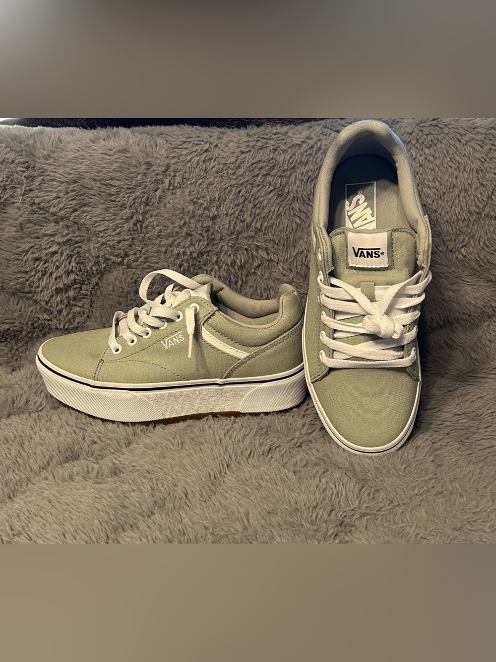 Vans Seldan Platform S in Canvas Stone Green